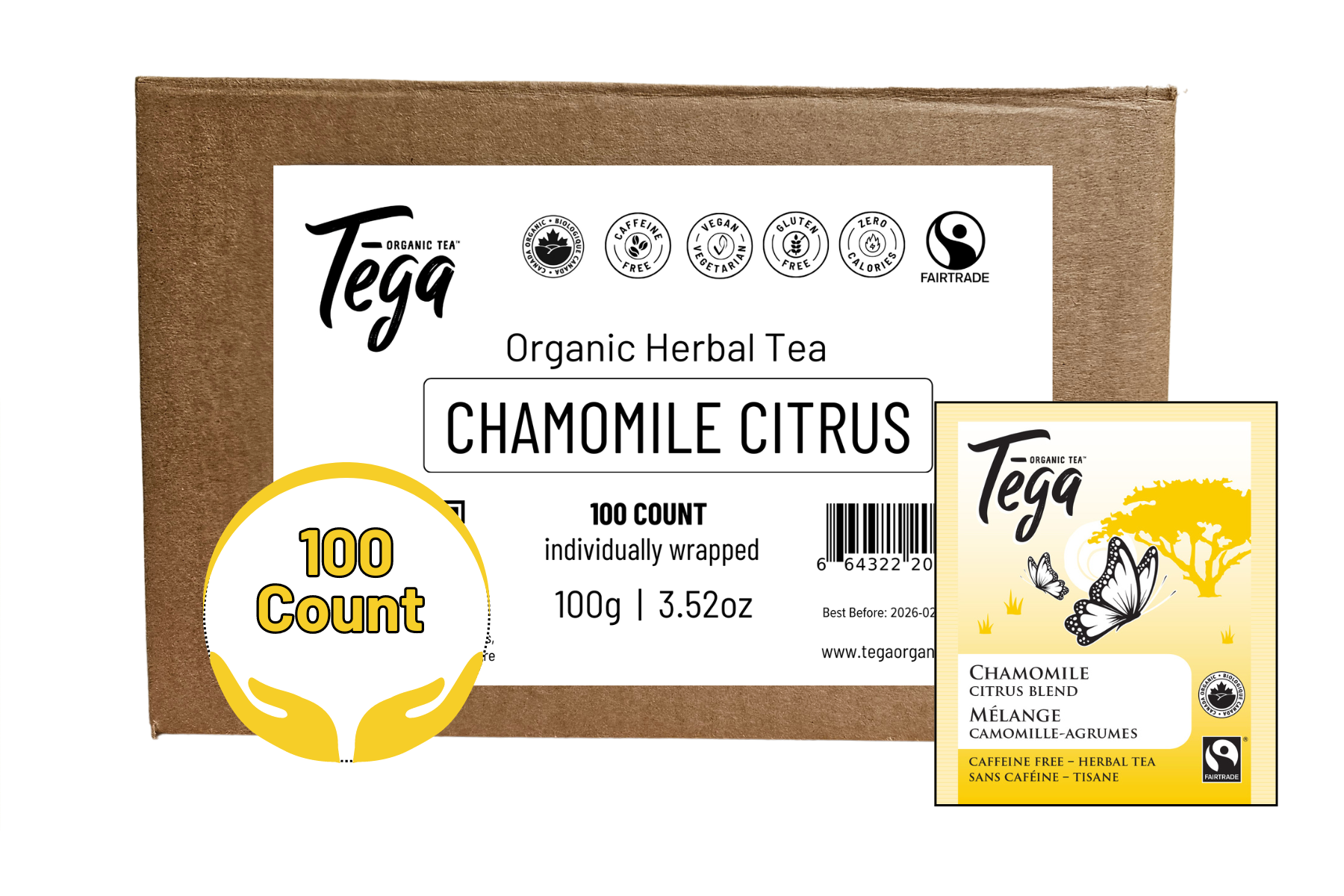 Chamomile Citrus Organic 100 Tea Bags