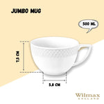 Load image into Gallery viewer, White Jumbo Coffee / Cappuccino Mug 17 Oz | 500 Ml Set Of 2 In Gift Box
