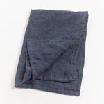 Load image into Gallery viewer, Stone Washed Linen Tea Towel - Navy
