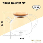 Load image into Gallery viewer, Thermo Glass Teapot 32 Fl Oz | High temperature and shock resistant
