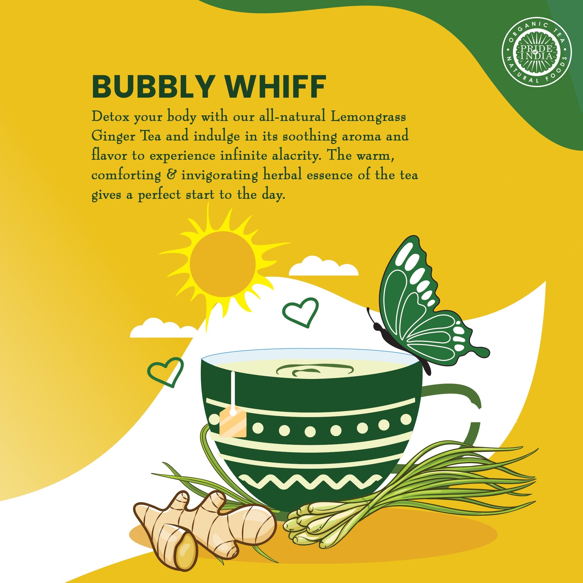 Lemongrass Ginger - Zesty Fresh Tea Bags