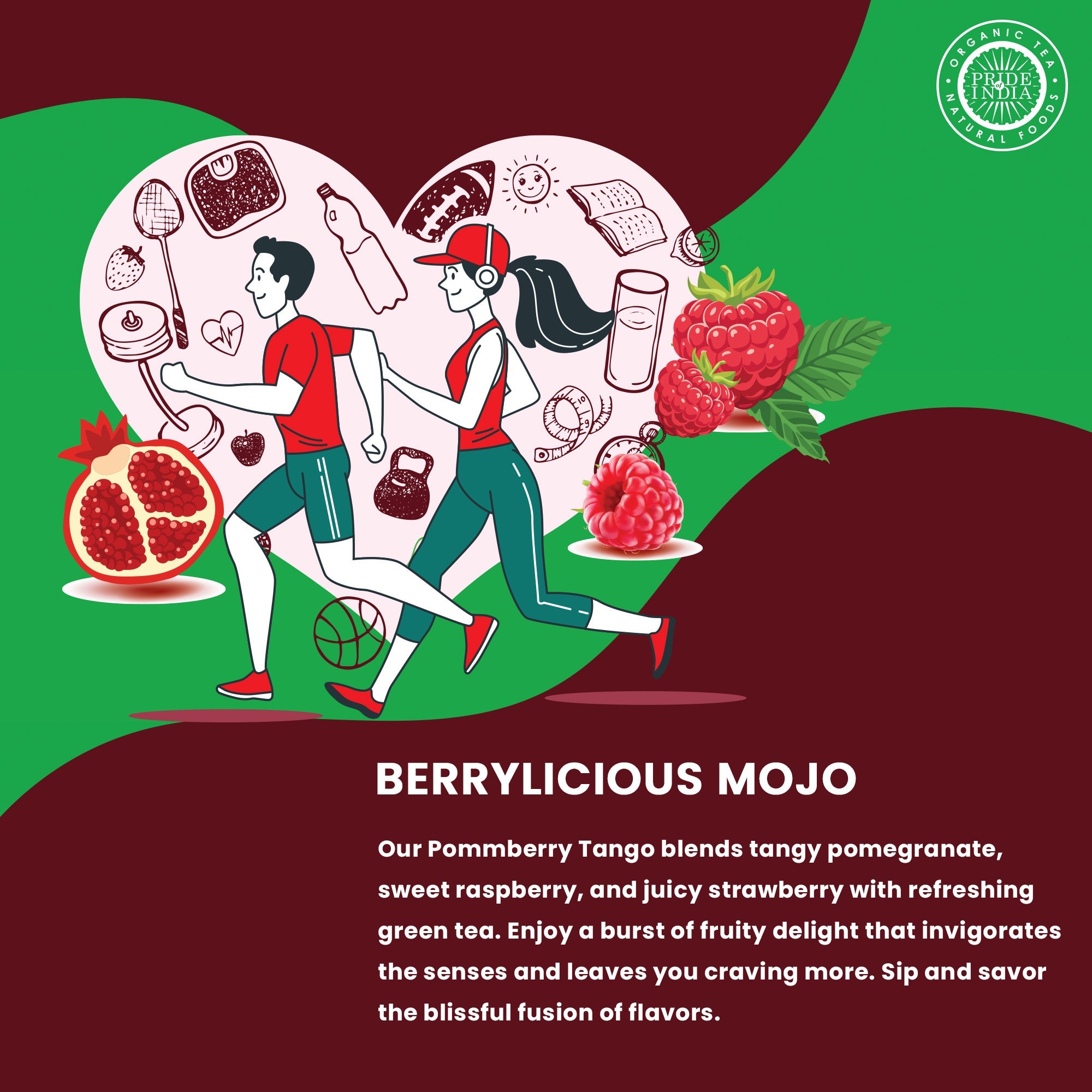 PommBerry Merlot - Fruity Green Tea Bags