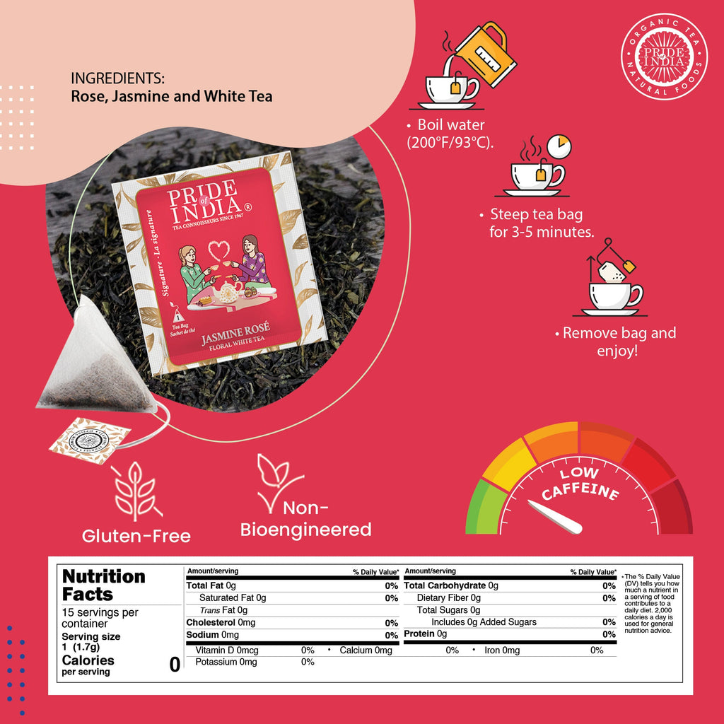 Jasmine Rose - Floral White Tea Bags