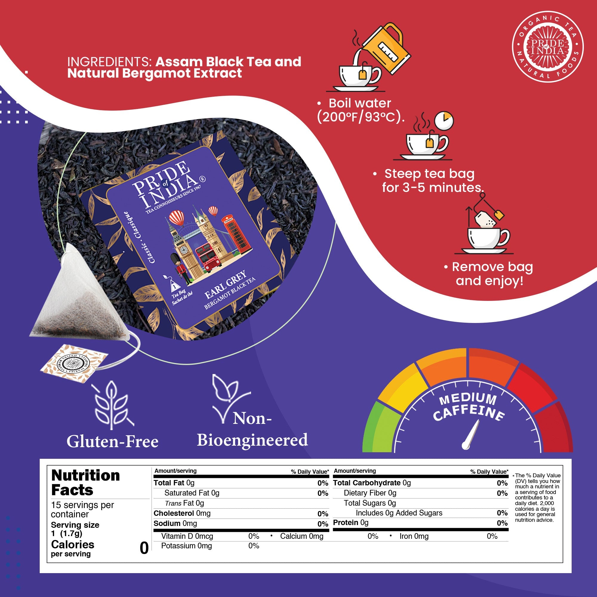 Earl Grey - Bergamot Black Tea Bags