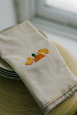 Load image into Gallery viewer, Orange Tatreez Tea Towel
