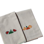 Load image into Gallery viewer, Orange Tatreez Tea Towel
