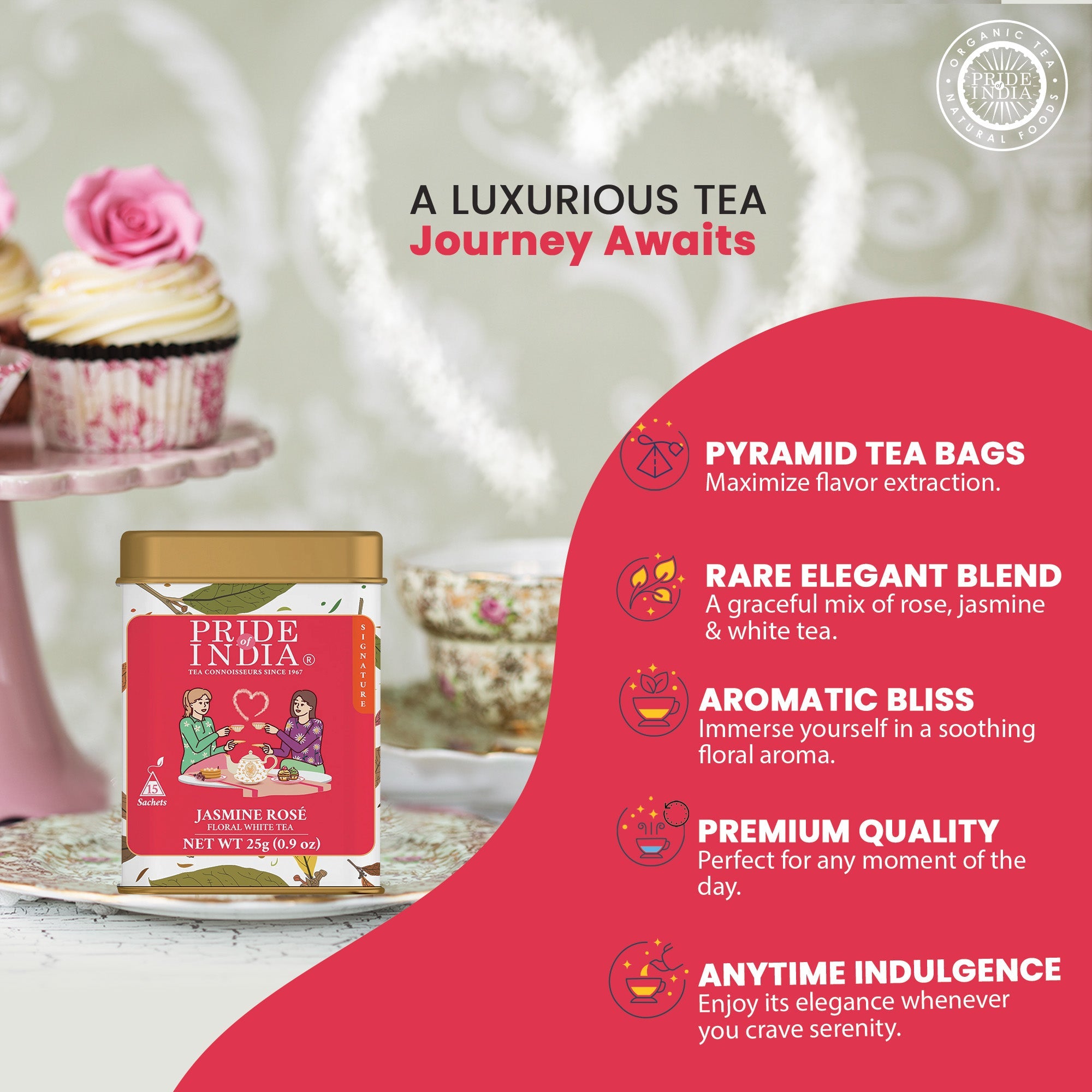 Jasmine Rose - Floral White Tea Bags