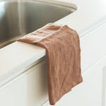 Load image into Gallery viewer, Stone Washed Linen Tea Towel - Terracotta
