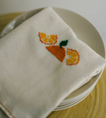 Load image into Gallery viewer, Orange Tatreez Tea Towel
