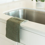 Load image into Gallery viewer, Stone Washed Linen Tea Towel - Sage

