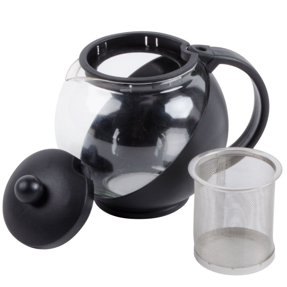 Tempered Glass Tea Pot for 2 or More w/ Removable Steel Infuser