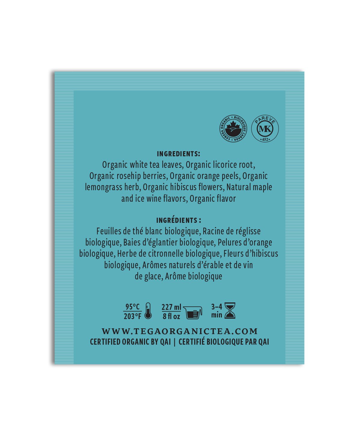 Maple Ice-Wine Organic 100 White Tea Bags