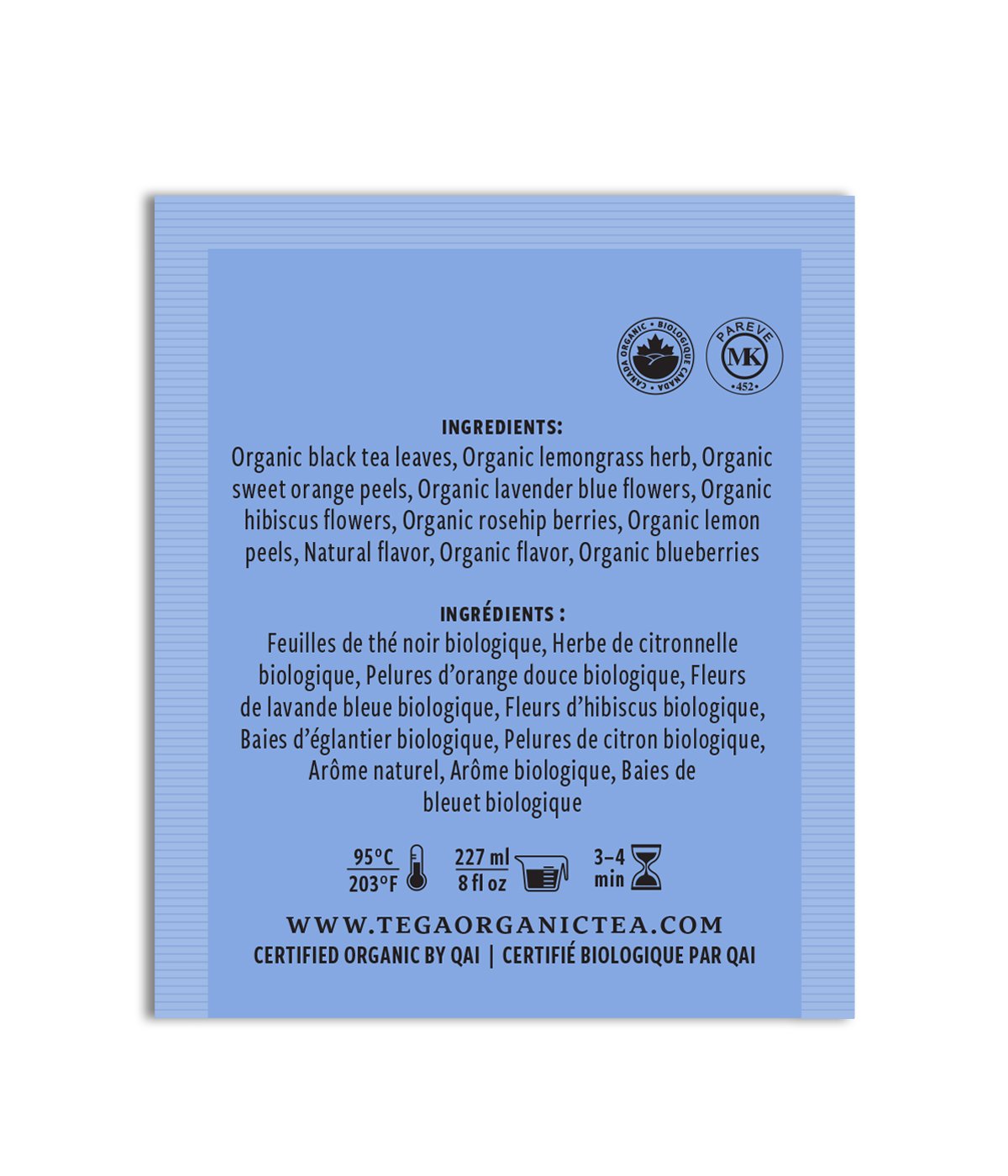 Blueberry Lavender Organic Black Tea | 100 Tea Bags