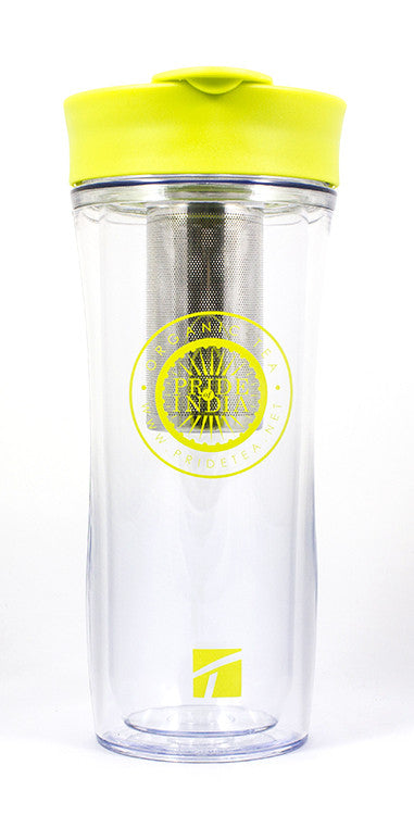 Portable Travel Tea For One - Double Walled Tumbler w/ Removable Steel Infuser, 14 Fl. oz (414ml)