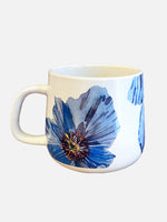 Load image into Gallery viewer, Porcelain Mug:  Himalayan Blue Poppies
