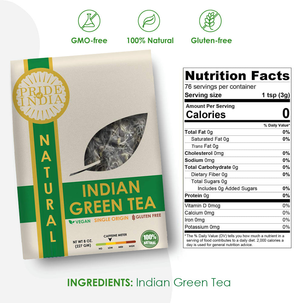 WHOLETEA Natural Indian Green Full Leaf Tea