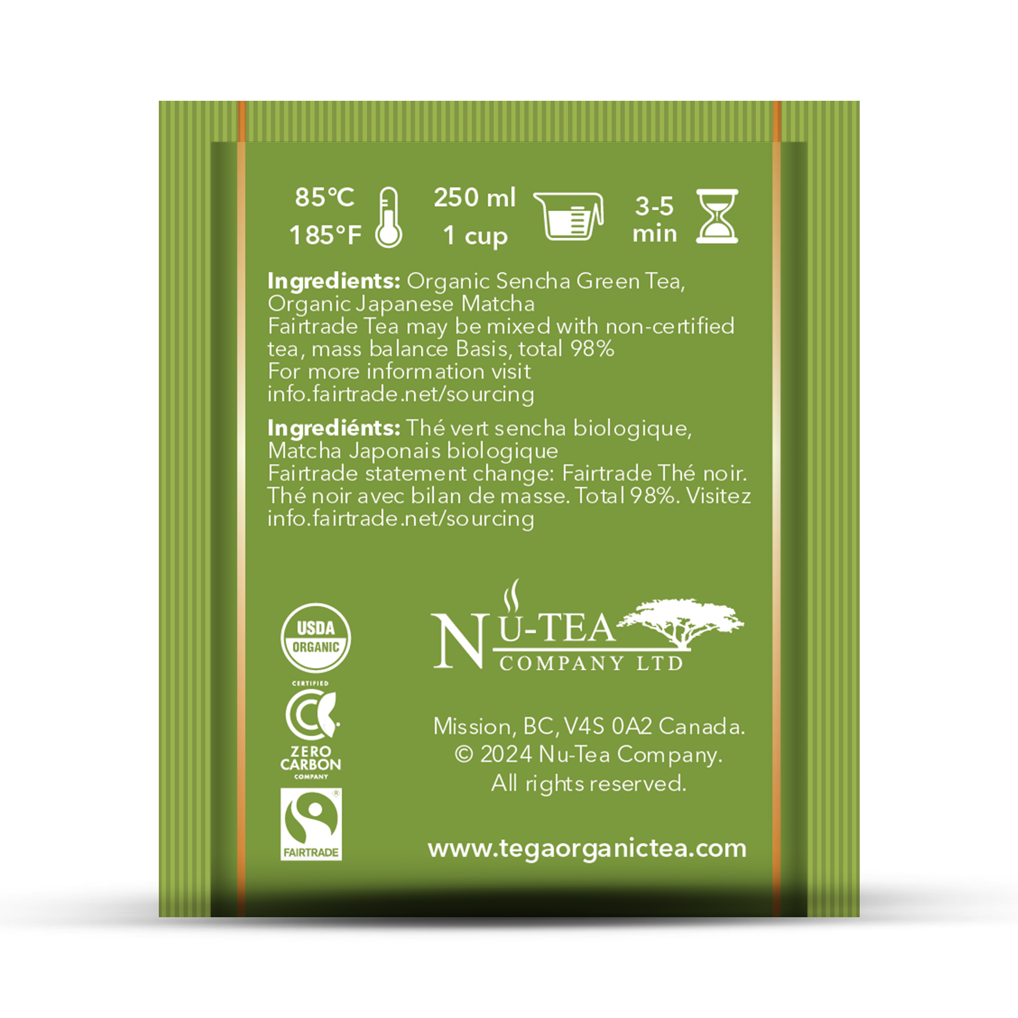 Sencha Green Tea w. Matcha Organic Fairtrade | 100ct