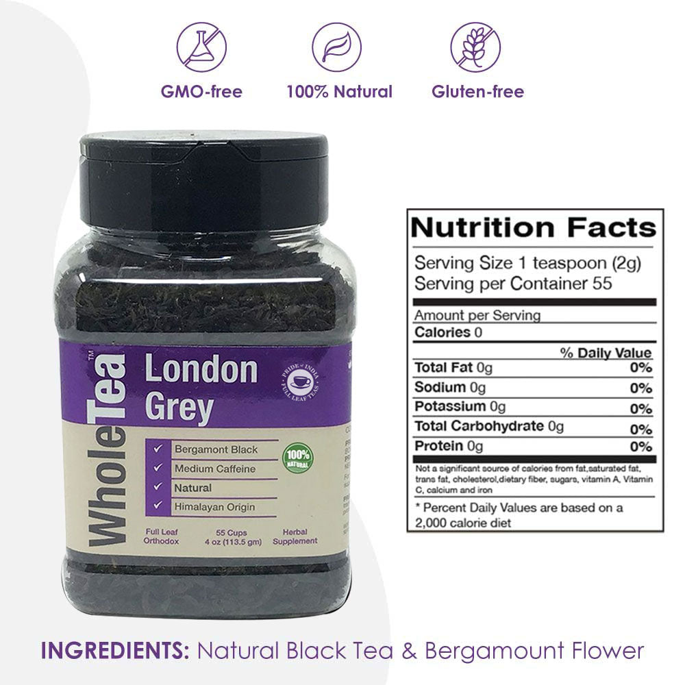 WHOLETEA Natural London Grey Full Leaf Tea
