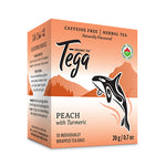Load image into Gallery viewer, Peach Turmeric Herbal Tea Organic
