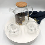 Load image into Gallery viewer, 3 Piece Thermo Glass Asian Tea Entertaining Set For 2
