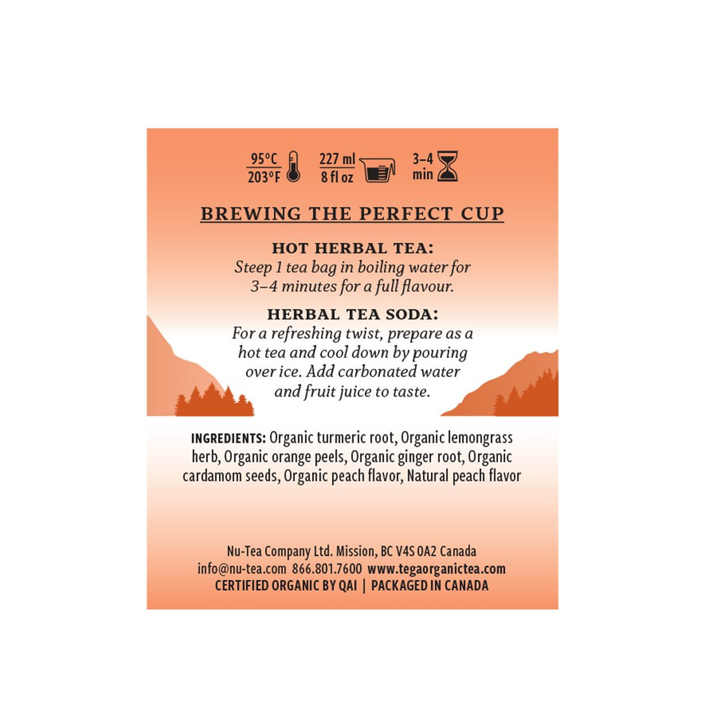 Peach Turmeric Herbal Tea Organic