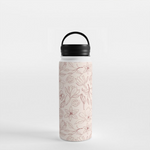 Load image into Gallery viewer, Burgundy Magnolia Handle Lid Water Bottle
