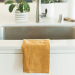 Load image into Gallery viewer, Stone Washed Linen Tea Towel - Gold
