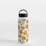 Load image into Gallery viewer, Orange Blossom Handle Lid Water Bottle
