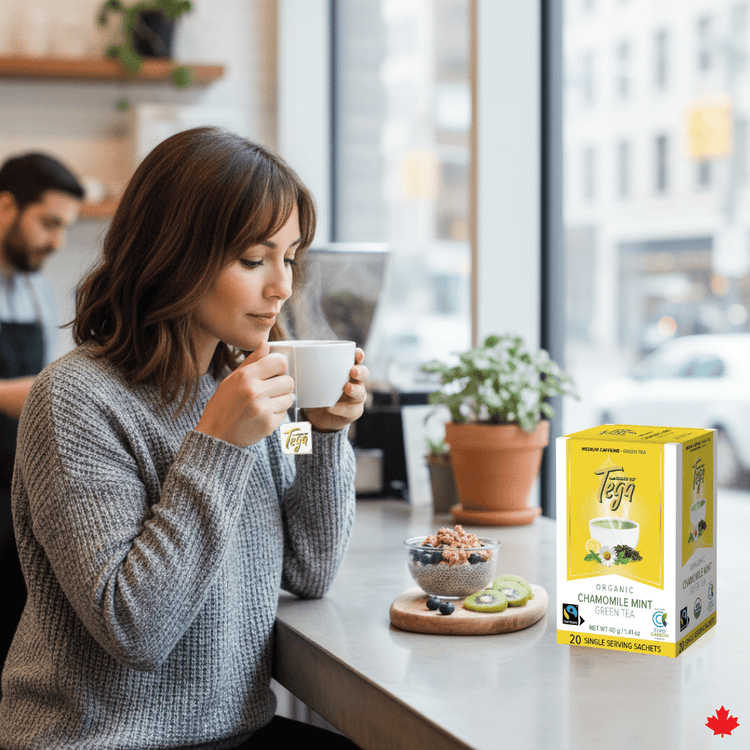 Premium flavored green tea