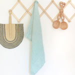 Load image into Gallery viewer, Stone Washed Linen Tea Towel - Ocean Spray
