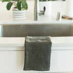 Load image into Gallery viewer, Stone Washed Linen Tea Towel - Iron Ore
