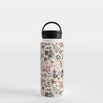 Load image into Gallery viewer, Bright Watercolor Flower Handle Lid Water Bottle
