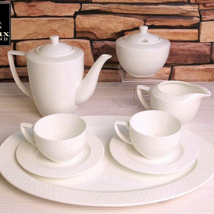 white ceramic tea set