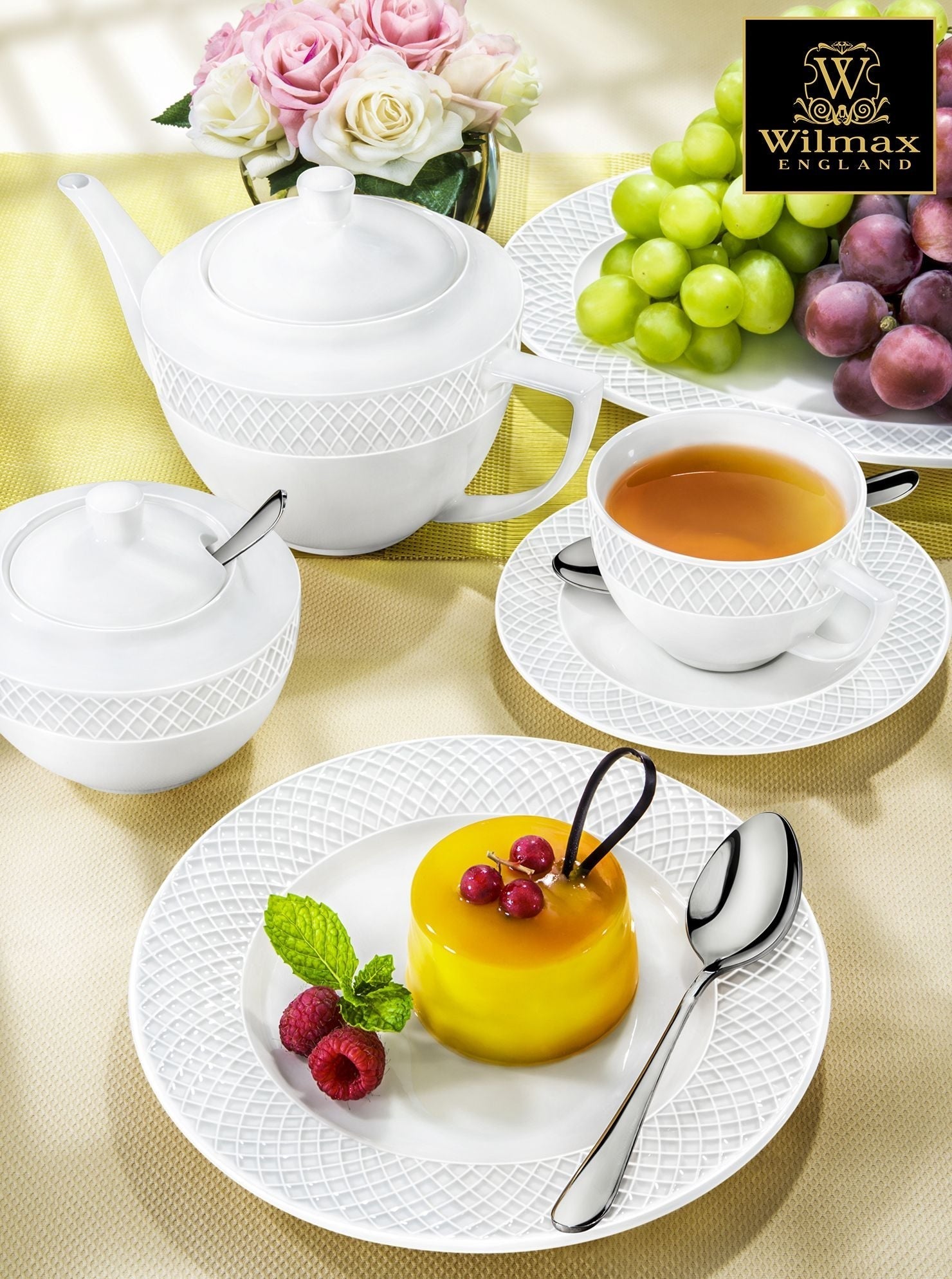 white ceramic tea set