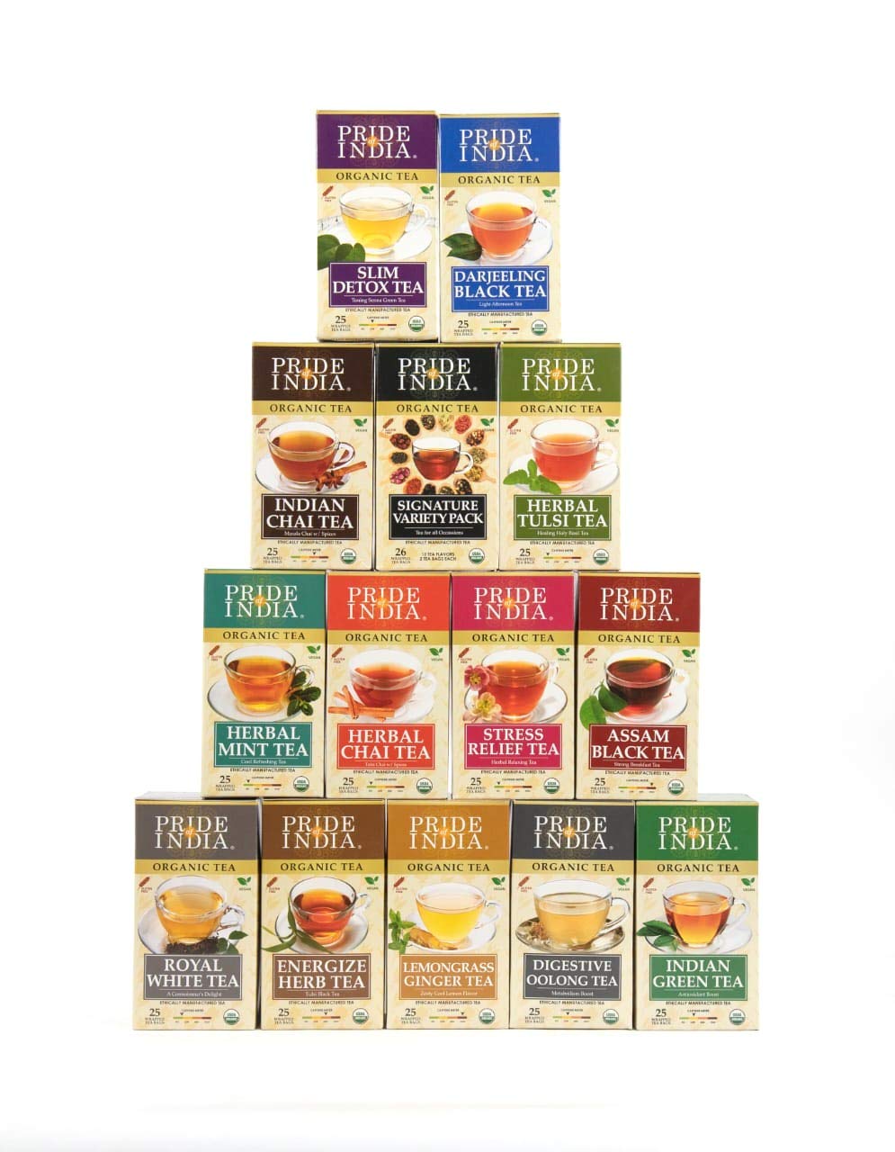 Organic Assorted Signature Variety Tea Bags - Pack of 6