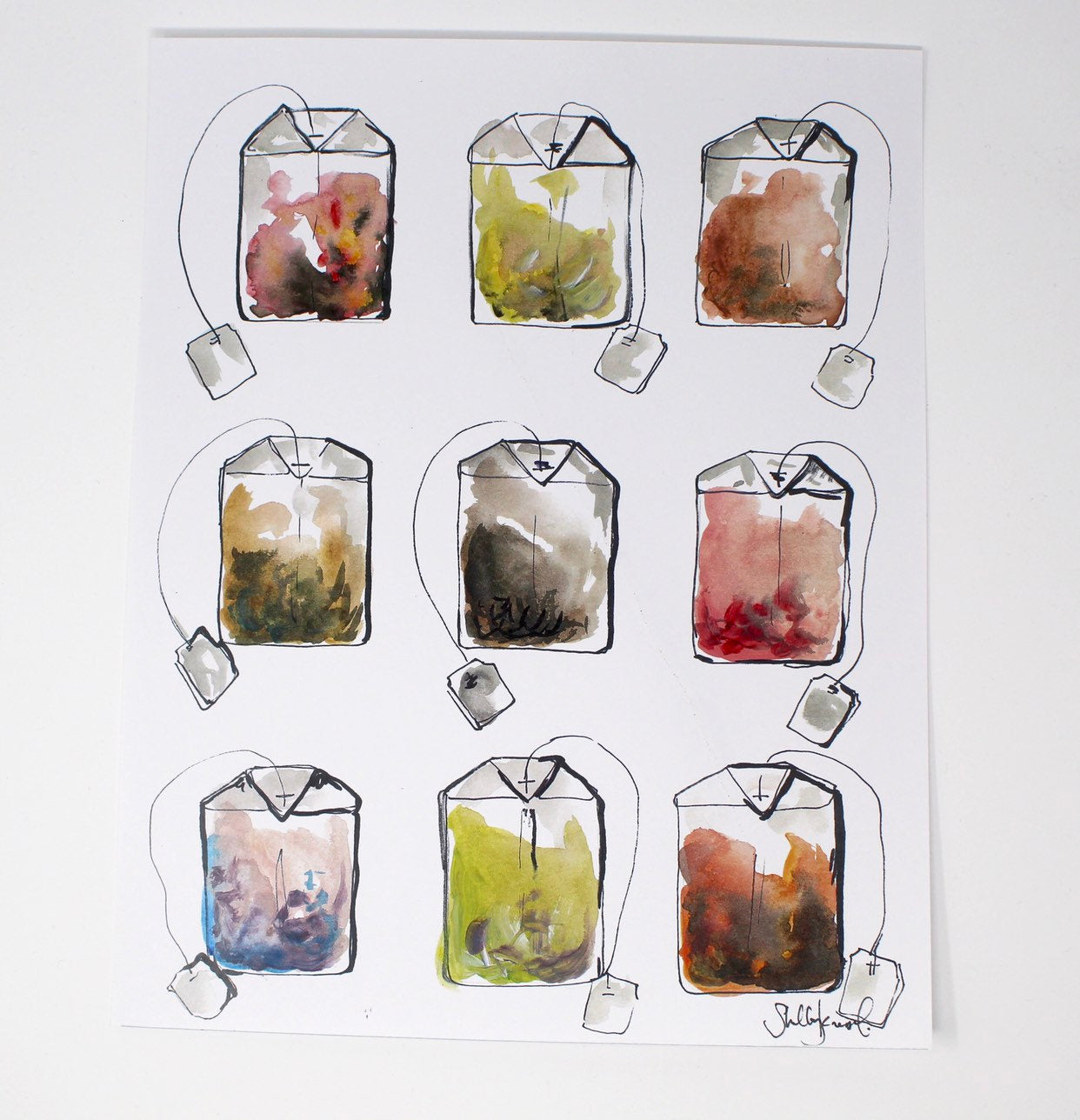 Tea For You and Me Print, 11x14, Home Decor, Food Art, Tea Artwork