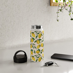 Load image into Gallery viewer, Lemon Blossom Handle Lid Water Bottle
