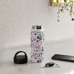 Load image into Gallery viewer, Bright Watercolor Flower - Purple - Handle Lid Water Bottle
