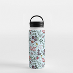 Load image into Gallery viewer, Bright Watercolor Flower - Blue - Handle Lid Water Bottle
