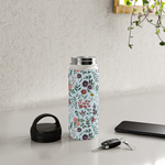 Load image into Gallery viewer, Bright Watercolor Flower - Blue - Handle Lid Water Bottle

