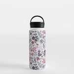 Load image into Gallery viewer, Bright Watercolor Flower - Purple - Handle Lid Water Bottle
