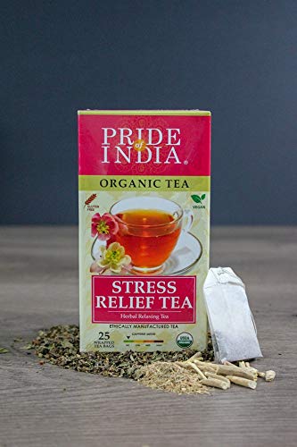 Organic Stress Relief Tea Bags (Caffeine Free) - Pack of 6
